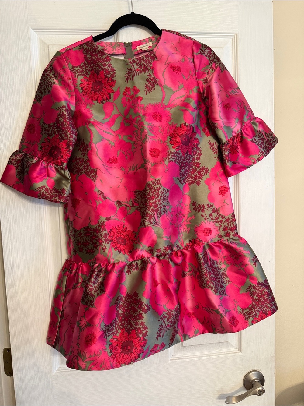 Crewcuts Floral Dress - Hot Pink & Olive